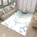 Custom-made modern minimalist marble texture plaid area rug - full coverage light luxury home living room carpet