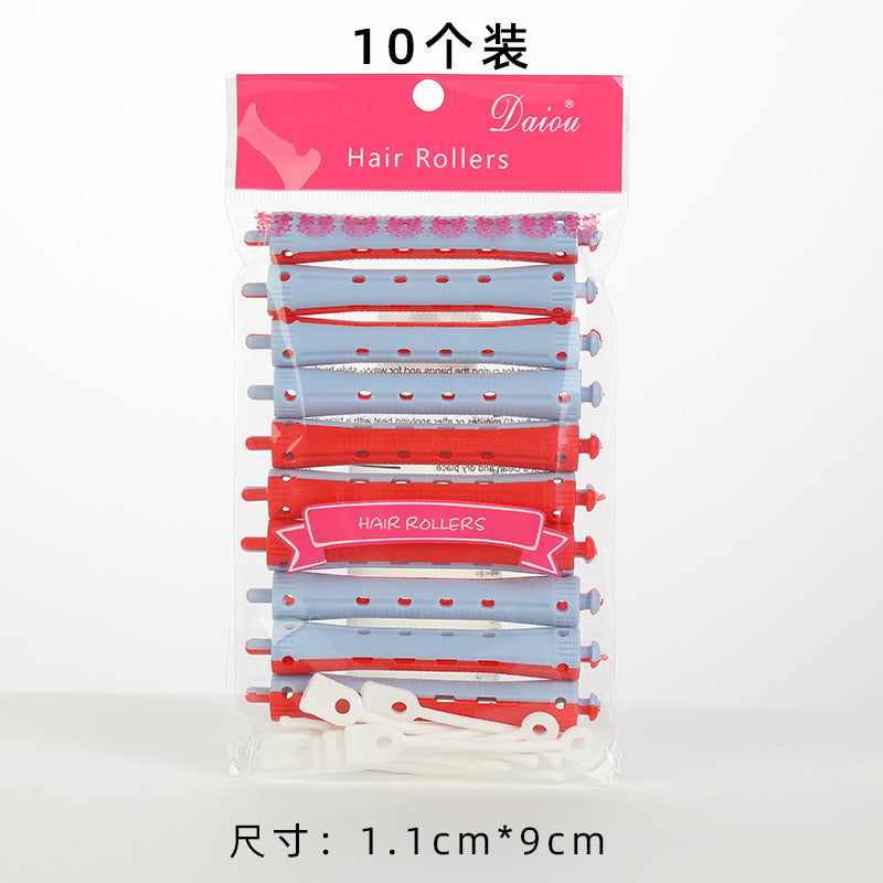 Cross-border hot-selling two-color ironing plastic ironing bar perm styling hair cutting tool with hair salon utensils curling iron wholesale