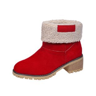 fashion fur flanged women's short boots exportfall and winternew arrivalplus sizefleece-linedthickened women's bootswholesale