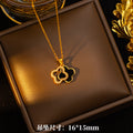 X-01-71 [titanium steel chain copper inlaid zirconium pendant]