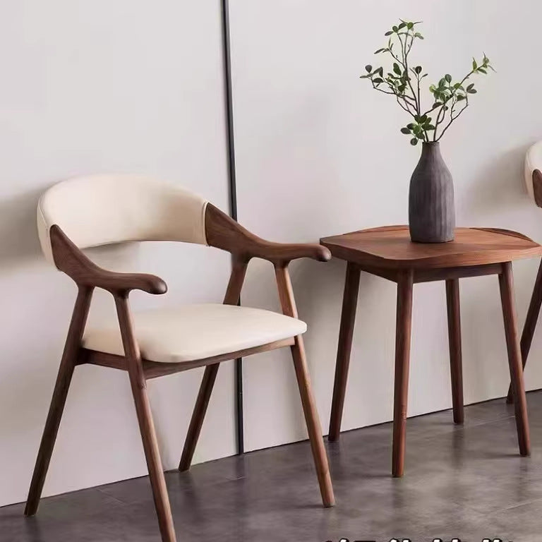 Used solid wood dining chair modern accessible luxuryclassy design tea room desk negotiation armrest back ash wood chair