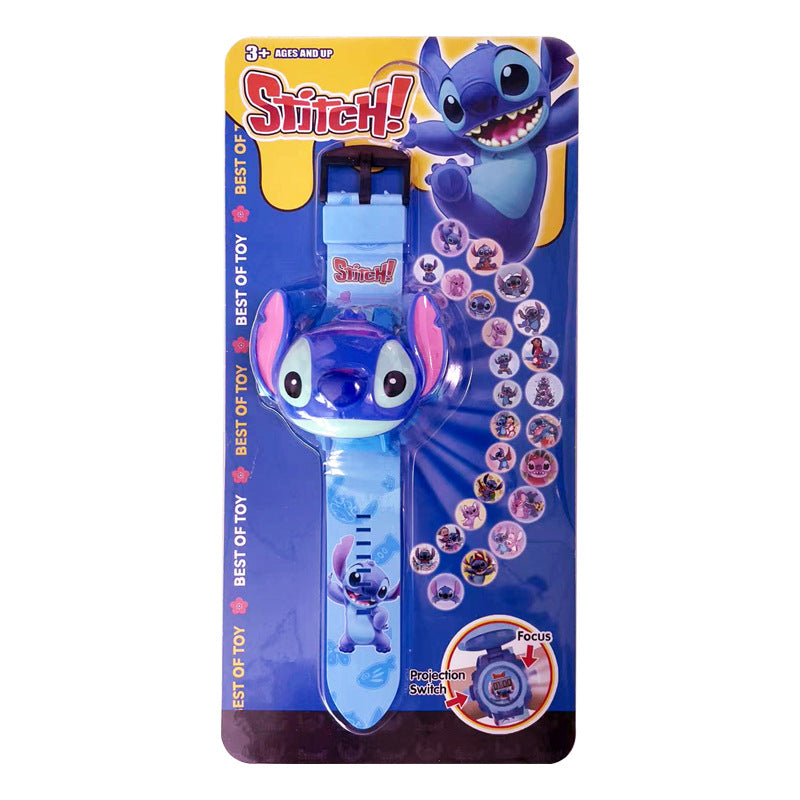 Stitch kids' toy cartoon stitch projector light-up watch electronic watch boy girl watch gift