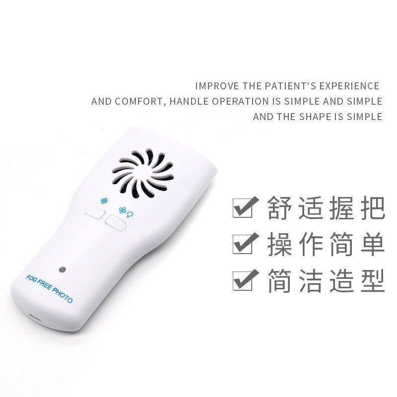 Dental camera reflector with lamp Anti-fog mirror Stainless steel reflector Oral mirror Photography Endoscope camera plate