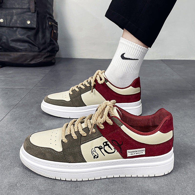 Men's spring 2025 new arrivals: low-top sneakers, versatile athletic casual shoes, trendy niche design, student footwear