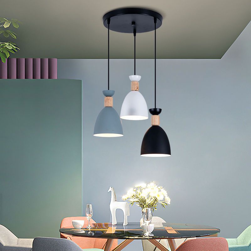 Restaurant chandelier three-head modern casualpopular dining table lamp scandinavian dining room bar creative lighting fixtures  new style