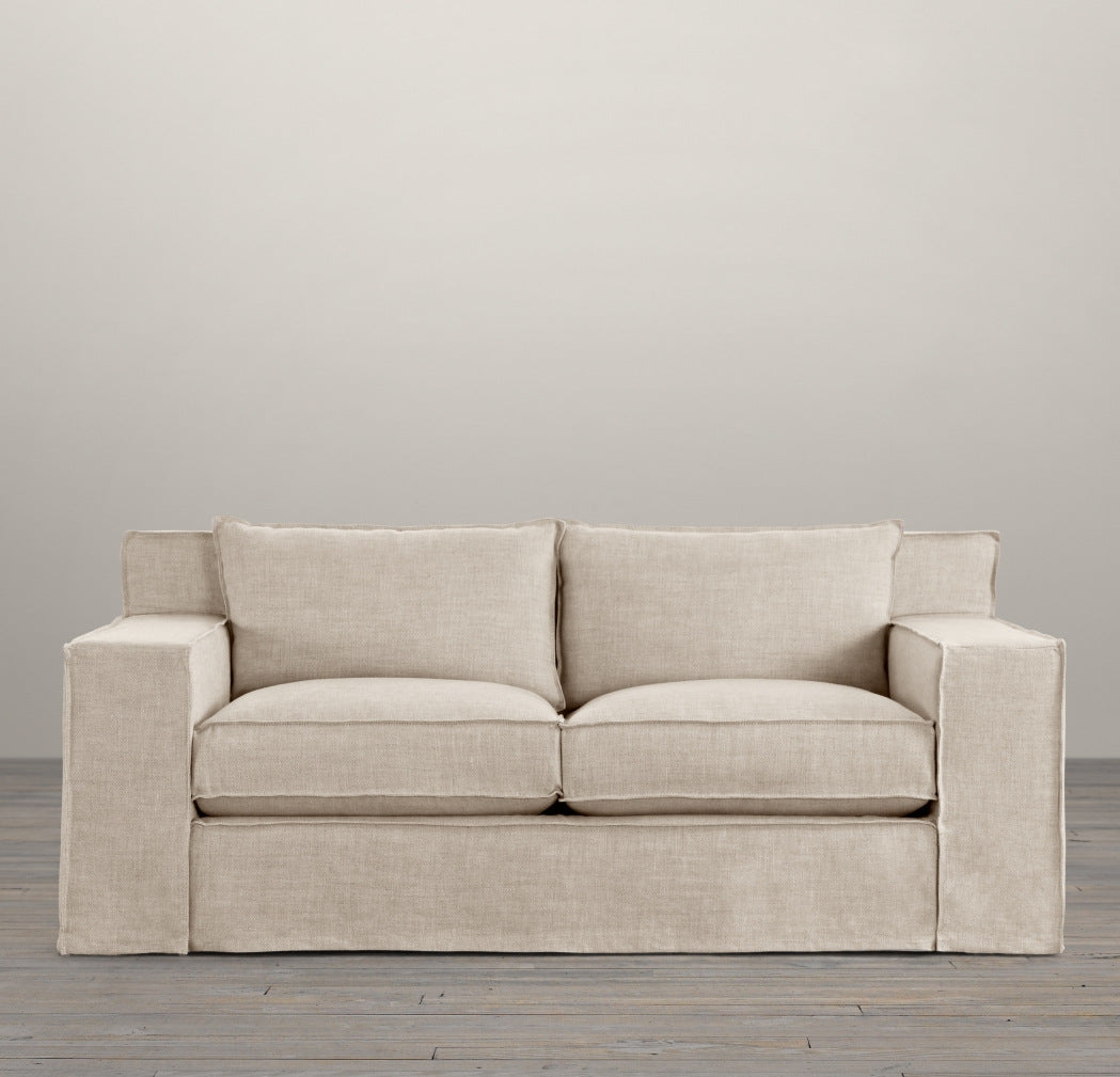 American small apartment fabric sofa combination Nordic simple removable and washable bed and breakfast hotel living room three-person sofa chair