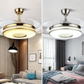 52inch invisible fan light ceiling fan light living room frequency conversion silent high wind bluetooth music fan light
