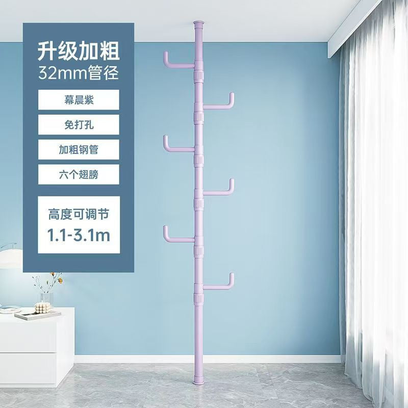 Tianlizi indoor punch-free retractable for home bedroom clothes hanger entrance floor-standing multi-functional clothes hanger