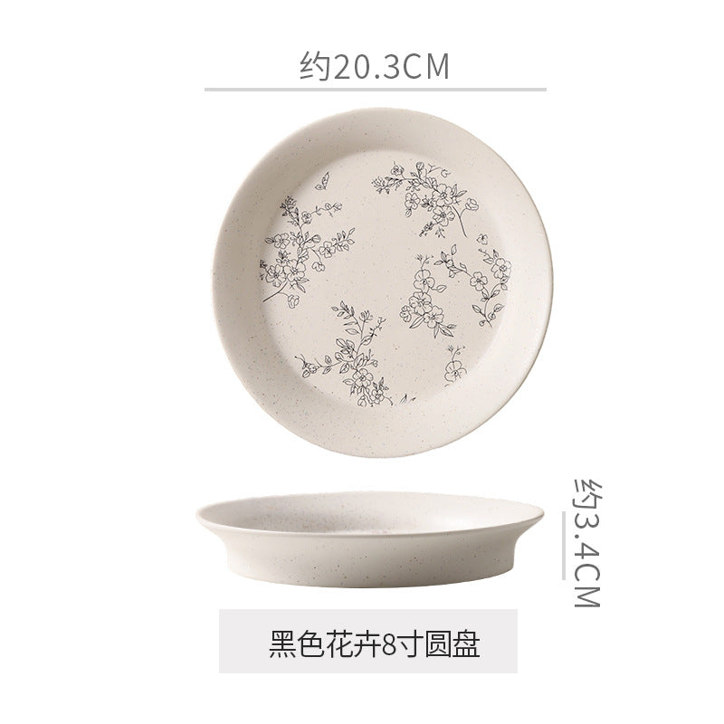 Stylishcasualclassy restaurant hotel dim sum fruit salad plate florals ceramic pastry creative plate