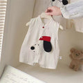 Summernew arrival sleeveless khaki cartoon summer baby clothes baby jumpsuit summer thin front cardigan rompers