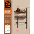 No-drill door back organizer, narrow gap wall-mounted multi-tier shelf, bathroom wall storage rack, toilet cabinet side organizer