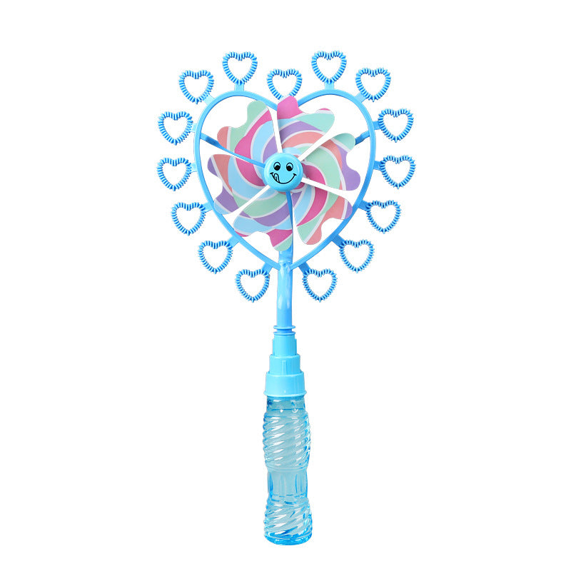 Children's colorful windmill bubble wand gatling bubble machine water toy outdoor bubble blowing stall supply night market