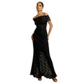 fashion style women's clothing autumnew arrival one shoulder see-through sexylace slit silm hip-hugging dress for women