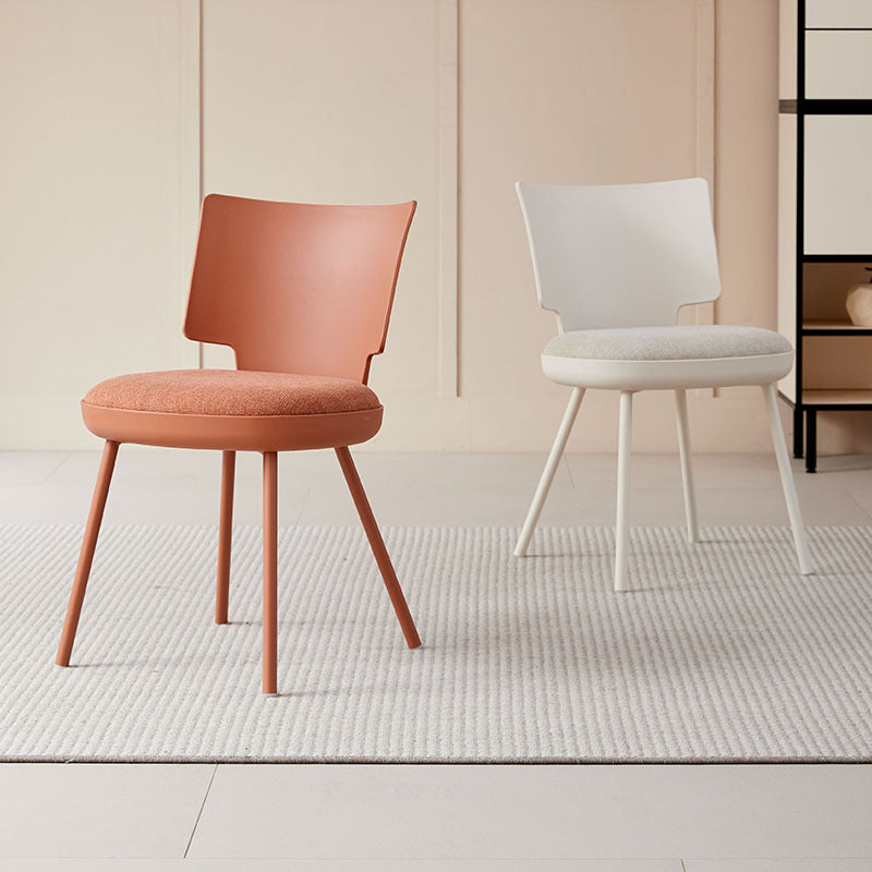 For homenordic dining chair casual plastic upholstered back stool casual hotel milk tea restaurant chair high back