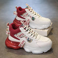 Men's spring new air cushion shock absorption running sneakers - men's work & casual versatile thick sole height increasing shoes
