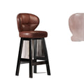 Bar stool, home high stool, solid wood backrest chair, commercial cashier bar stool, light luxury high-end bar stool