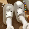 Couple's winter slippers: non-slip, plush-lined, extra thick, warm, closed-toe, heel-covering, thick-soled, cute cotton slippers for autumn and winter