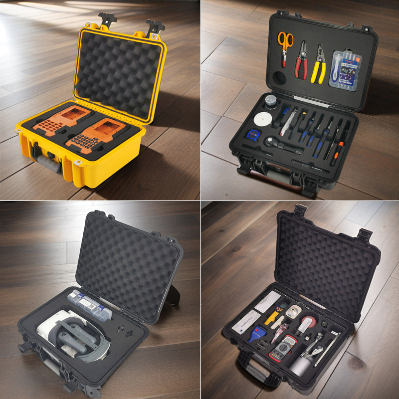 waterproof and anti-drop safety box, special storage box for instruments, thickened engineering plastics, support EVA panel processing