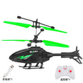 Big black airplane (green blades + remote control)
