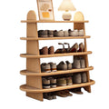 Multi-layer shoe rack shoe cabinet storage entrance multi-functional casual dust-proof scandinavian all solid wood simple thickened living room storage