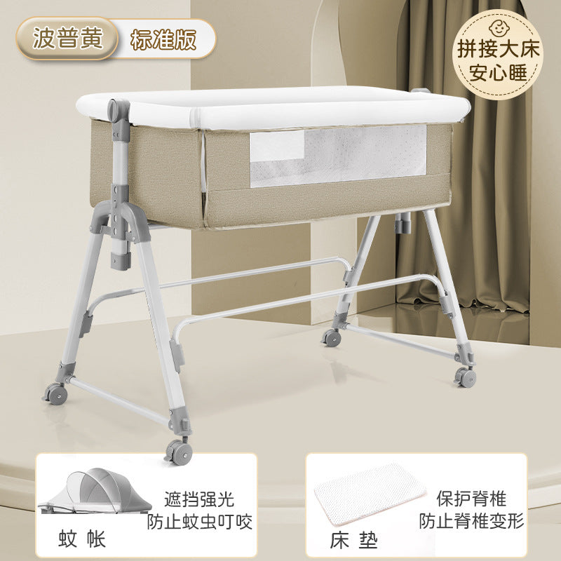 Baby crib baby rocking bed patchwork large bed kids multifunctional foldable adjustable bb newborn toddler cradle bed