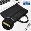 Large capacity briefcase file bag business conference bag double layer zipper document portfolio printing available