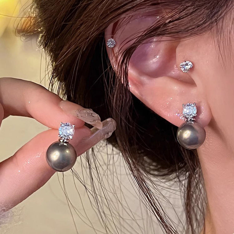 Ins pearl earrings for women niche styleaccessible luxuryeasiest for match earrings pendant classyretroelegant earrings 925 silver needle wholesale