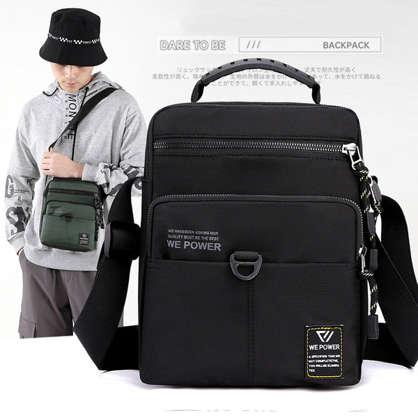 New trendy men's shoulder bag casual messenger bag men's anti-splashing nylon men's bag outdoor messenger bag wholesale