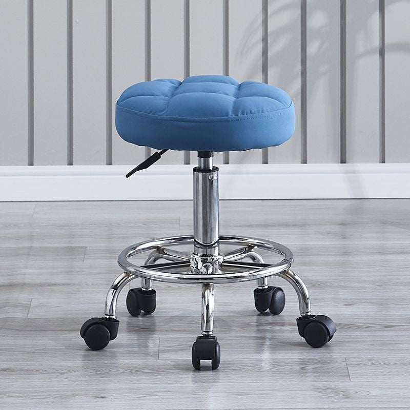 Barber chair makeup manicure live broadcast special adjustable round stool for home bedroom dressing stool movable backrest large work stool