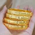 Wholesale middle eastern filigree copper bangle bracelet for women, dubai round bridal wedding bangle, ethiopian jewelry