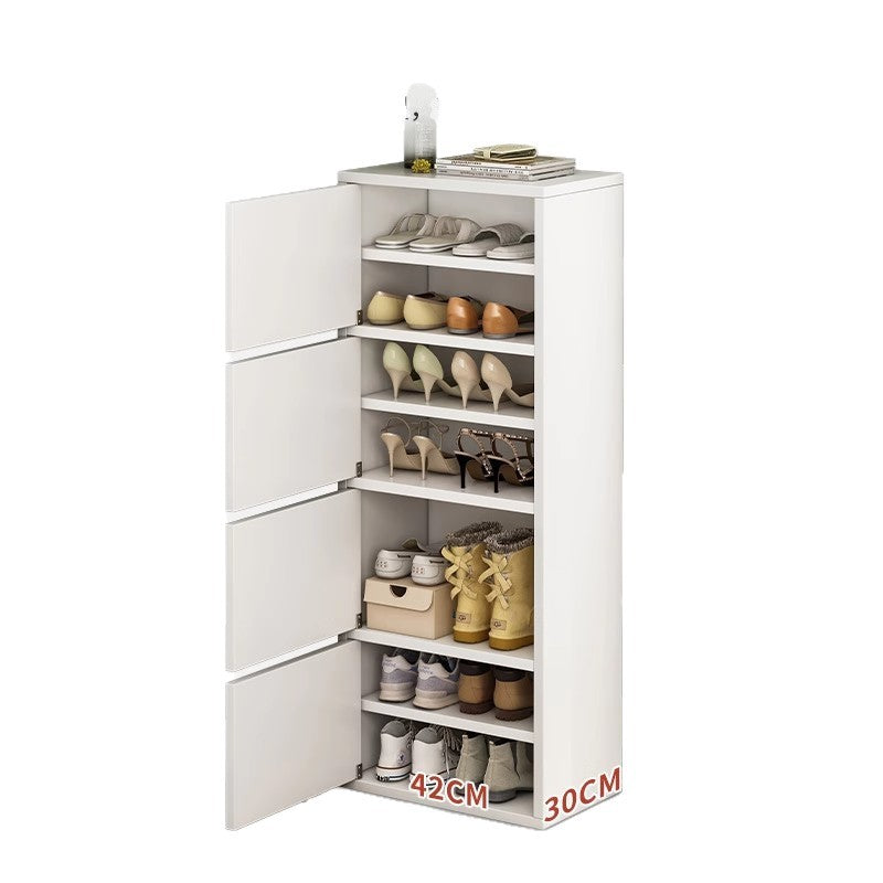 Shoe cabinet narrow and high vertical household door large-capacity storage cabinet integrated against the wall 2025 new entrance entrance shoe rack