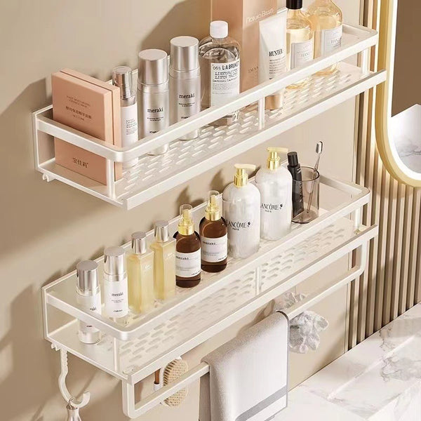 Toilet rack Bathroom wall rack No punching Toilet sink Cosmetics storage hanging rod