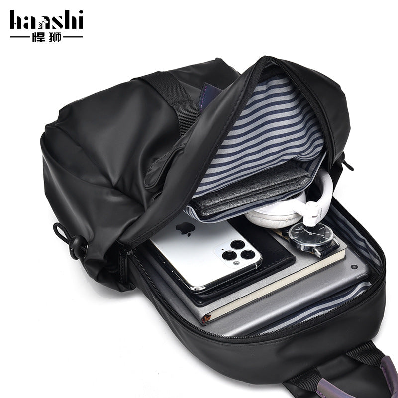 Fashion Men's Shoulder Crossbody Bag Premium Sense Lightweight Waterproof Breast Bag Travel Chest Bag Casual Women's Trendy Shoulder Bag