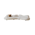 Italian normcore small apartment sea salt sofa living room house wabi-sabi style curved special-shaped corner combination fabric sofa