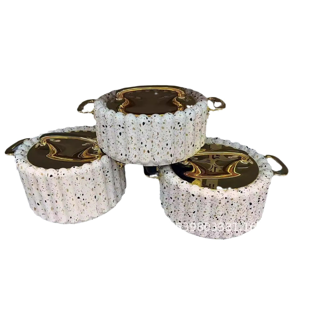 Food warmer 3pcs foreign trade column double-layer thermal insulation box 1.5l-2.0l-2.5l thermal insulation lunch box
