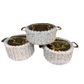 Food warmer 3pcs foreign trade column double-layer thermal insulation box 1.5l-2.0l-2.5l thermal insulation lunch box