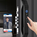 Smart lock 3d visual intercom face recognition smart door lock fingerprint lock home wooden door password lock manufacturer in stock