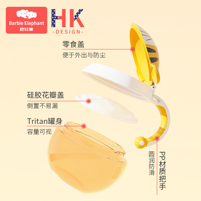 new arrival cartoon plastic snack jar outdoor tritan sealed kids snack bowl baby snack feeding