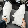Men's spring 2025 new breathable white sneakers, athletic casual shoes, trendy men's brand, niche anti-slip wear-resistant skate shoes