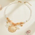Processing personalized necklace niche pearl clavicle chain necklace summer seaside accessories jewelry shell pendant women's jewelry