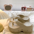 K-style star thick soleheight increasing flip-flops for women new arrival summer outwearpetiteseasiest for match flip-flops for women