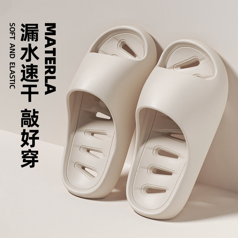 Non-slip bath slippers for men and women, home indoor, water leakage, quick-drying, hollow for home, eva bathroom sandals
