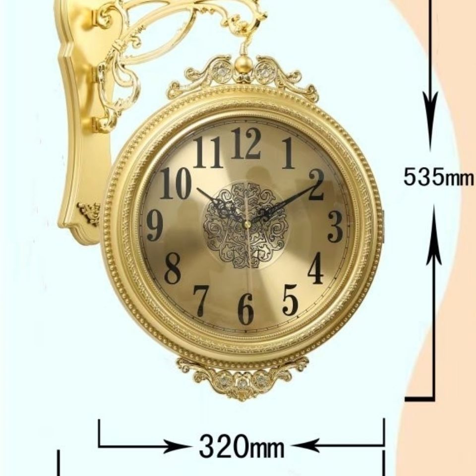 New arrival: bestselling silent quartz wall clock for living room, home, european style, minimalist design, double-sided, bedroom clock, premium quality, free shipping