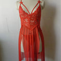 fashion sexyintimates wholesale women's sexylace mesh patchwork suspender slit thin long skirt nightgown