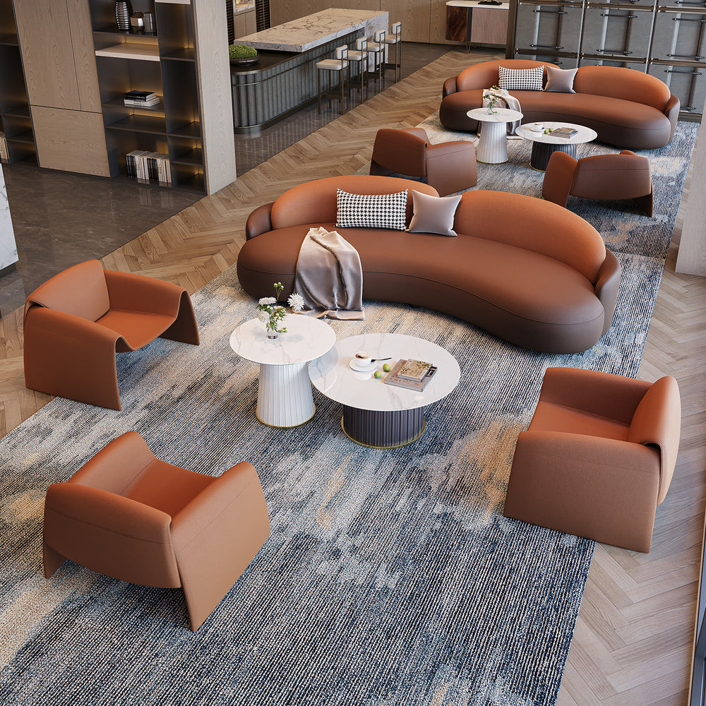 Office negotiation hotel lobby vip club curved sofa modern casual 4s store commercial rest area reception