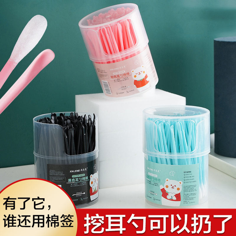 Cotton swab open ears double head boxed multi-functional children's ear spoon cleaning household cosmetic cotton swab swab cotton swab factory wholesale