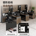 Staff desk and chair office financial computer table high cabinet furniture chair combination staff table modern screen card slot