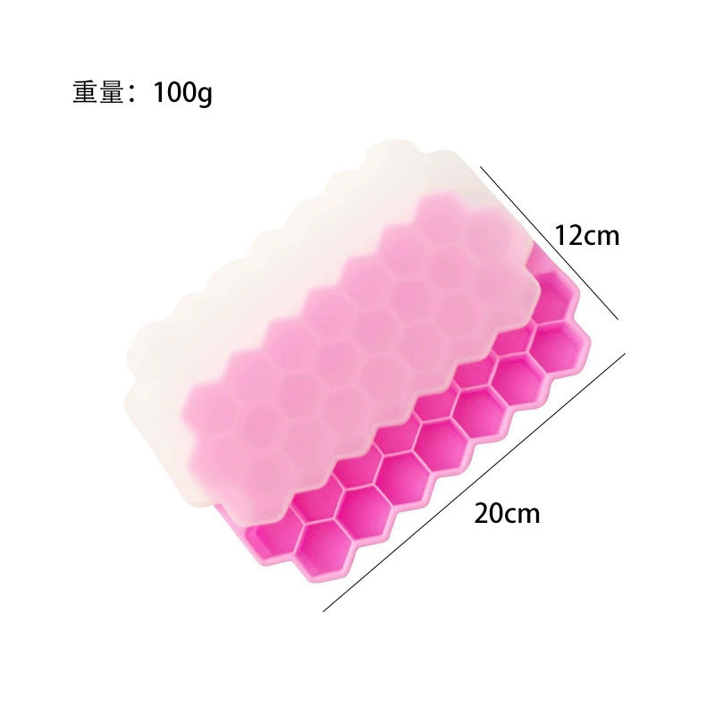 Freeze ice cube mold with lid silicone ice grids ice making film skull square ice maker cocktail ice ball film