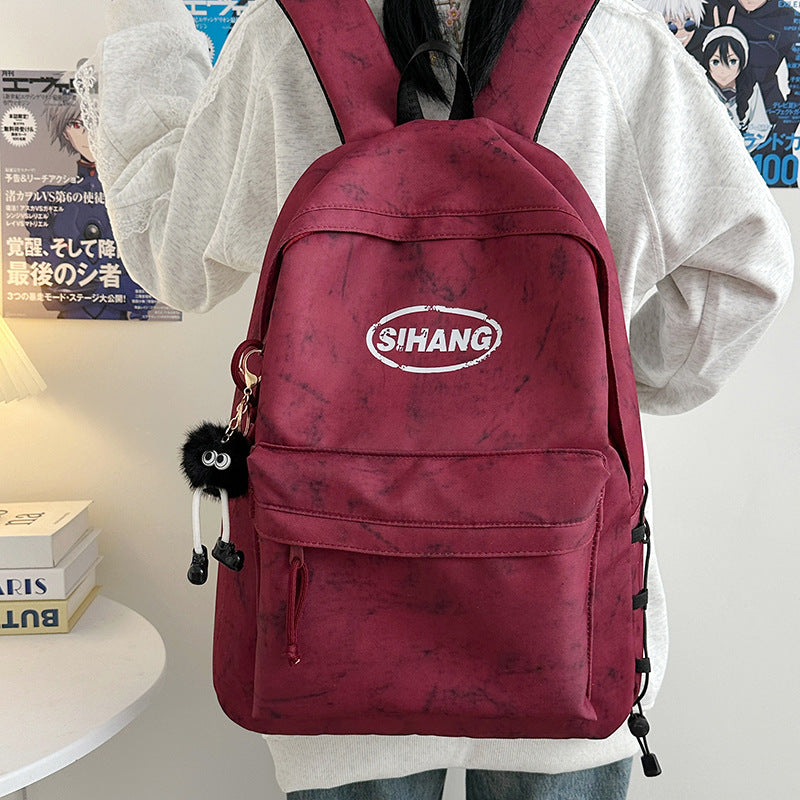 School bag, new spring and summer 2025 school season, large capacity, high value, junior and high school students, burden reduction, spine protection backpack