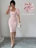 fall/winter new arrivals: european and american style single-breasted french vintage chanel-inspired dress